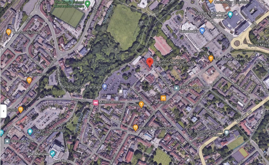 Map showing the church meeting location